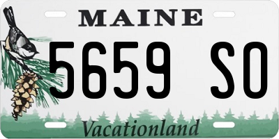 ME license plate 5659SO