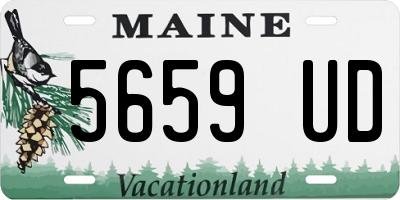 ME license plate 5659UD