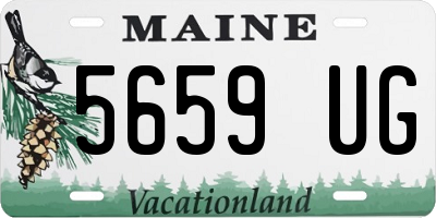ME license plate 5659UG