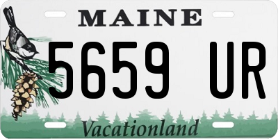 ME license plate 5659UR