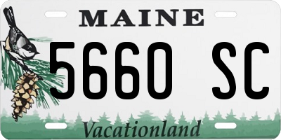 ME license plate 5660SC
