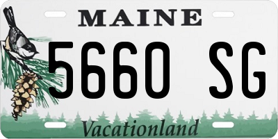 ME license plate 5660SG