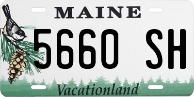 ME license plate 5660SH