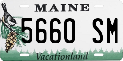 ME license plate 5660SM