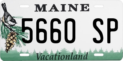 ME license plate 5660SP