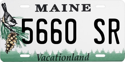 ME license plate 5660SR