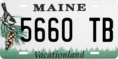 ME license plate 5660TB