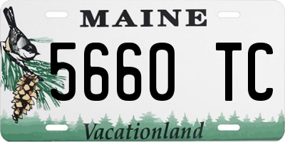 ME license plate 5660TC
