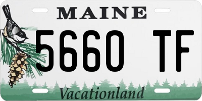 ME license plate 5660TF