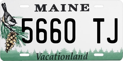 ME license plate 5660TJ