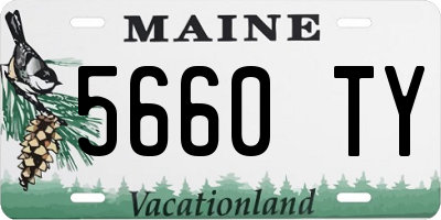 ME license plate 5660TY