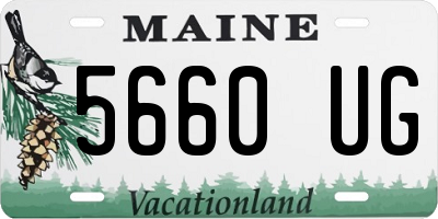 ME license plate 5660UG