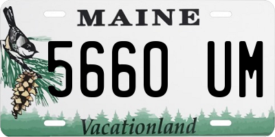 ME license plate 5660UM