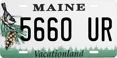 ME license plate 5660UR