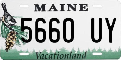 ME license plate 5660UY