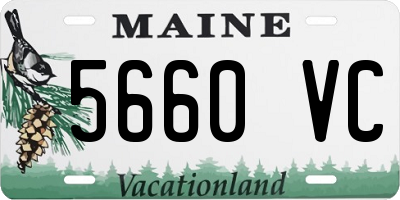 ME license plate 5660VC