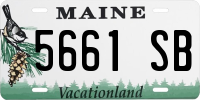 ME license plate 5661SB