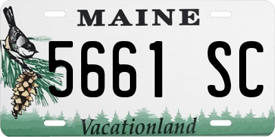 ME license plate 5661SC