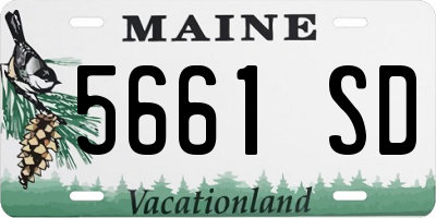 ME license plate 5661SD