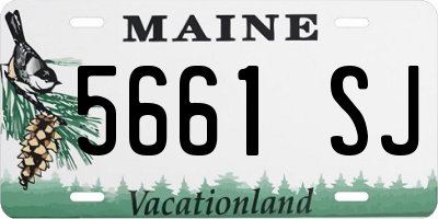 ME license plate 5661SJ