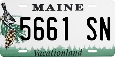 ME license plate 5661SN