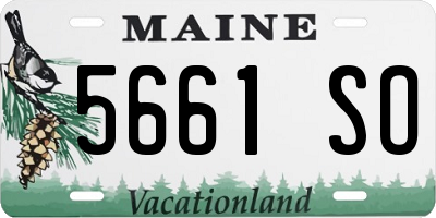 ME license plate 5661SO