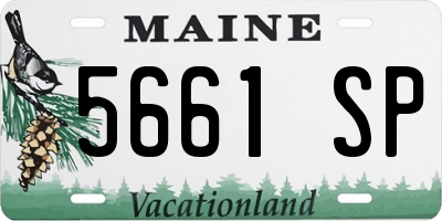 ME license plate 5661SP