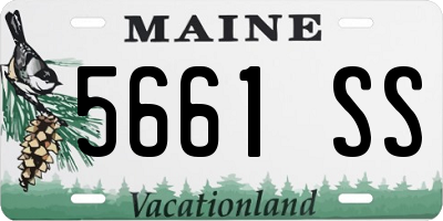 ME license plate 5661SS