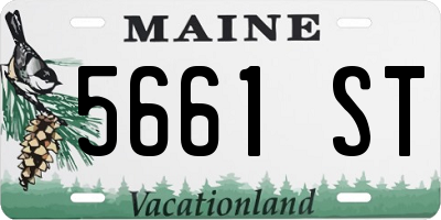 ME license plate 5661ST