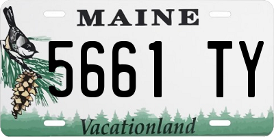 ME license plate 5661TY