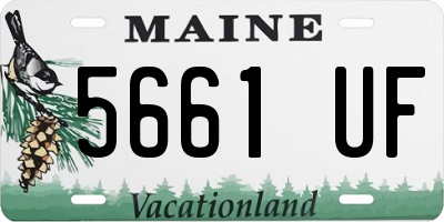 ME license plate 5661UF