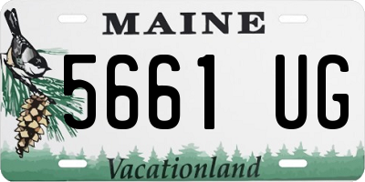 ME license plate 5661UG