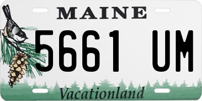 ME license plate 5661UM