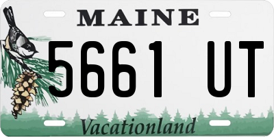 ME license plate 5661UT