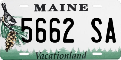 ME license plate 5662SA