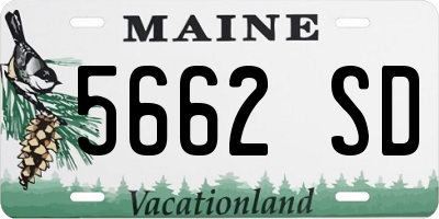 ME license plate 5662SD
