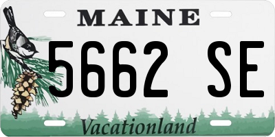 ME license plate 5662SE