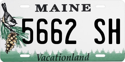 ME license plate 5662SH