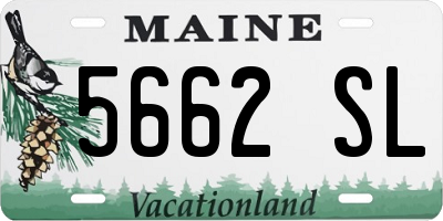 ME license plate 5662SL