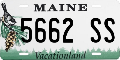 ME license plate 5662SS