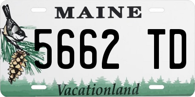 ME license plate 5662TD
