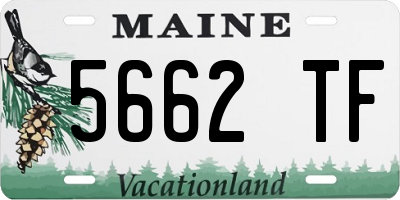 ME license plate 5662TF