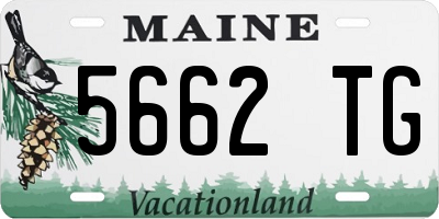 ME license plate 5662TG