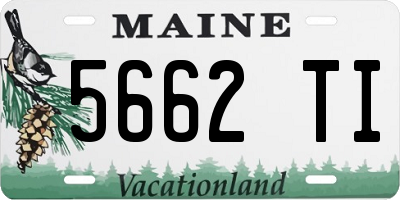 ME license plate 5662TI
