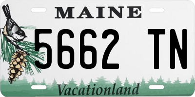 ME license plate 5662TN