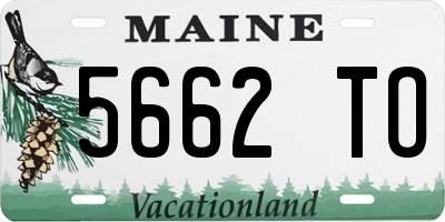 ME license plate 5662TO