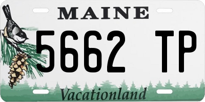 ME license plate 5662TP