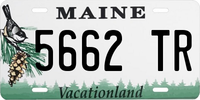 ME license plate 5662TR