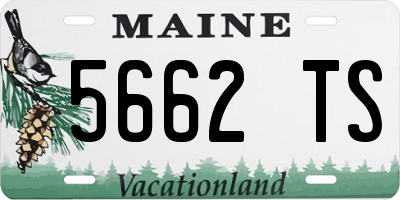 ME license plate 5662TS