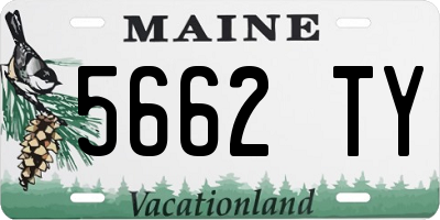 ME license plate 5662TY